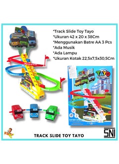 Tayo Tayo The little Bus Climbing Stairs Toy  Slide Toy Electric Gliding Track Sound and Light Children's Toy For Boys and Girls  - Image 2