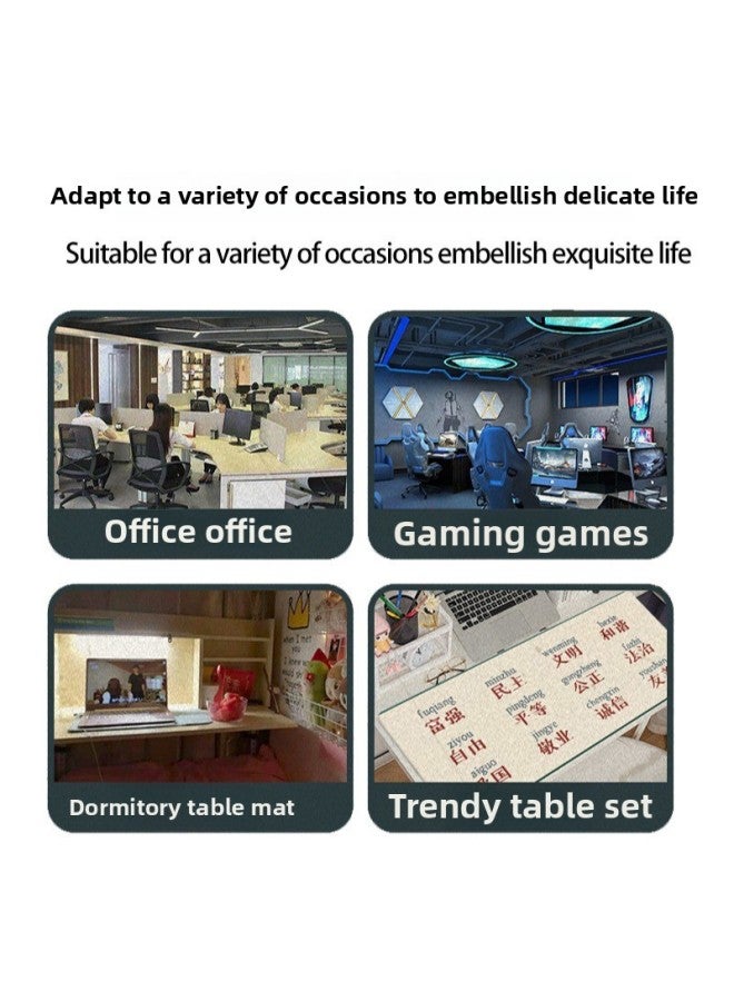 Home Office Mouse Pad Set Large Computer Game Mouse Pad Can Be Printed Enterprise LOGO Advertising Table Pad-Color:40x80 (3mm Thickness)-Pattern:ZA202502025-1 - Image 4