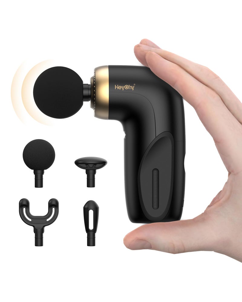 HEYCHY A1 Super Mini Massage Gun Percussion Deep Tissues Muscle Massager Travel Massage Gun Compact Sports Massager Portable Handheld Massager for Office Gifts for HimHer Home AthletesBlack