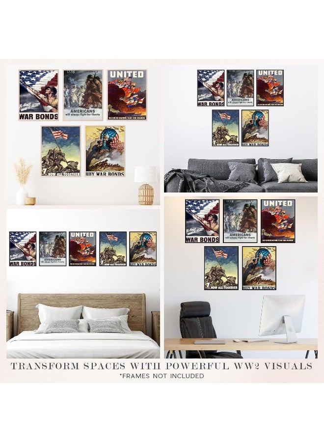 Insire WW2 Poster, WW2 Propaganda Poster | WWII Poster, Vintage Propaganda Poster | Poster WW2 Set | WW2 Propaganda Posters , Set of 5 WW2 Decor UNFRAMED, (8x10") Set 4 - Image 4