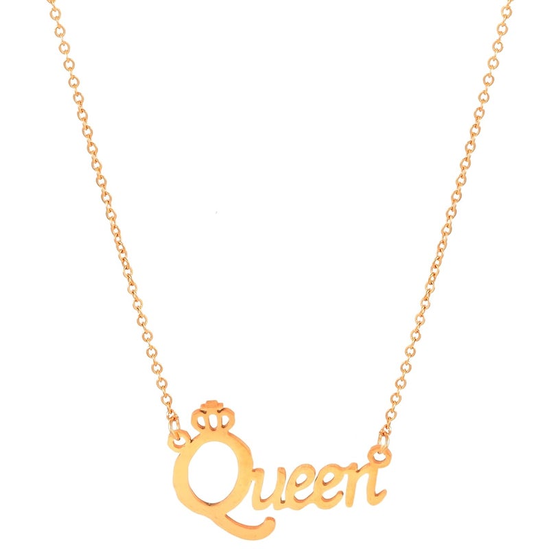 Thrillz Mesmerizing Valentine Special Queen Pendant Necklace For Women and Girls Couple Gift Chain Necklace Fashion Jewellery - Image 1
