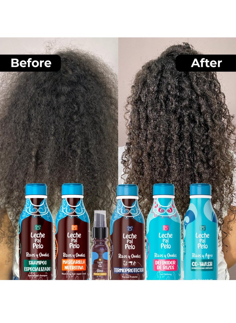 Leche Pal Pelo Leche Pal Pelo Rizos & Afro Specialized Shampoo for Dry and Damaged Hair. Shampoo for Curly Hair. Shampoo para Cabello Seco y Maltratado. Parabens & Salt Free. 14.9 oz.  - Image 2