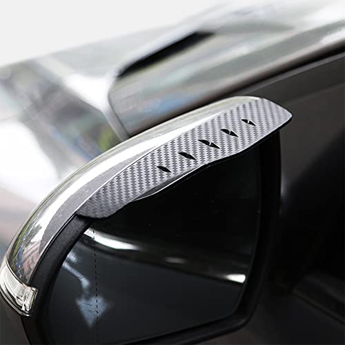 AutoBizarre Car Rear View Mirror Rain Eyebrow Weatherstrip Auto Mirror Rain Shield Flexible Rain Blades Set of 2 pcs Compatible with All Cars - Image 1