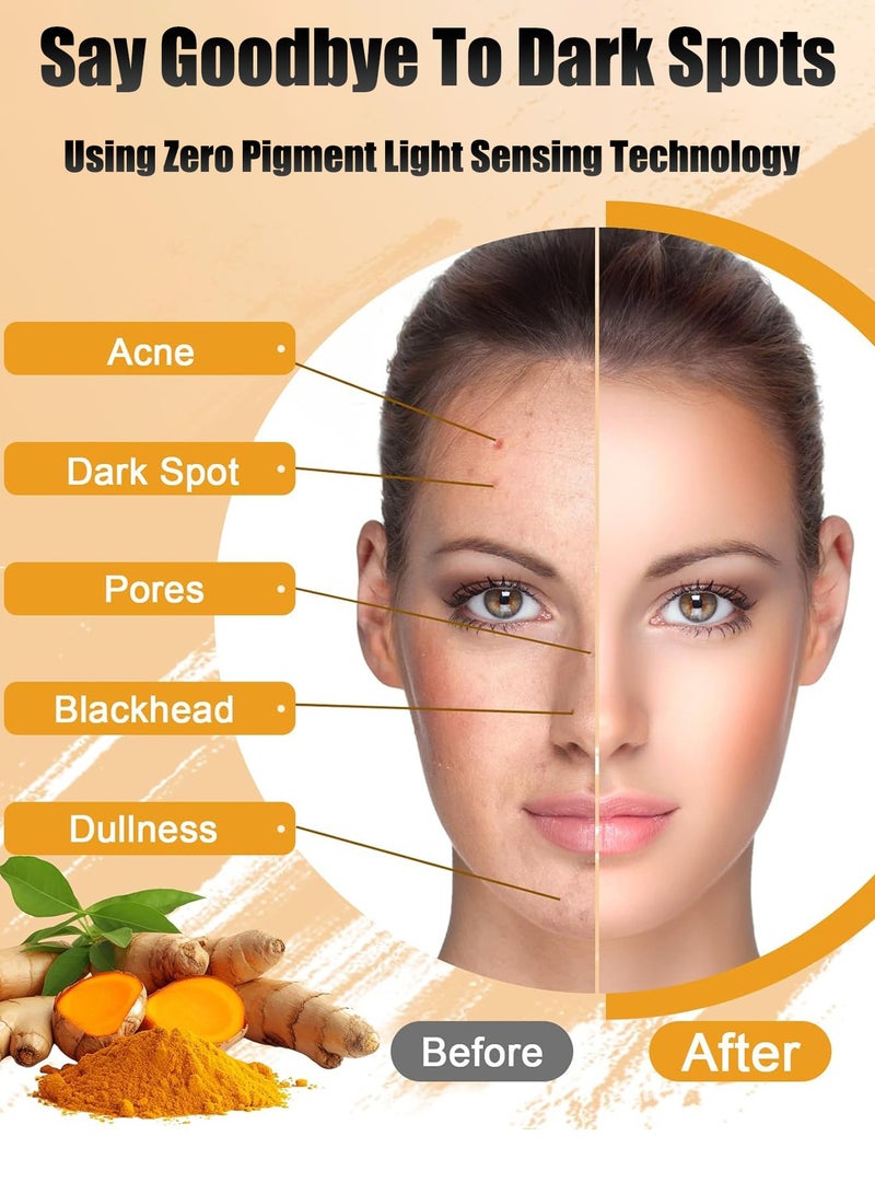 هيروكس صابون لإزالة التصبغات الجلدية بحمض الكوجيك، جلوتاثيون، كولاجين، فيتامين سي، تركيبة يابانية أصلية، فيتامين سي، ريتينول، كولاجين، حمض الهيالورونيك، وزبدة الشيا، لتوحيد لون البشرة وإشراقها، للوجه والجسم (عبوة من قطعتين، برتقالي) - Image 5