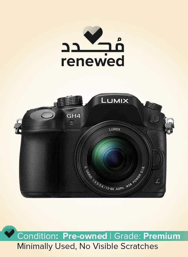 Panasonic Renewed - Lumix DMC-GH4 Mirrorless Camera Body with 12-60mm Lens - Image 1