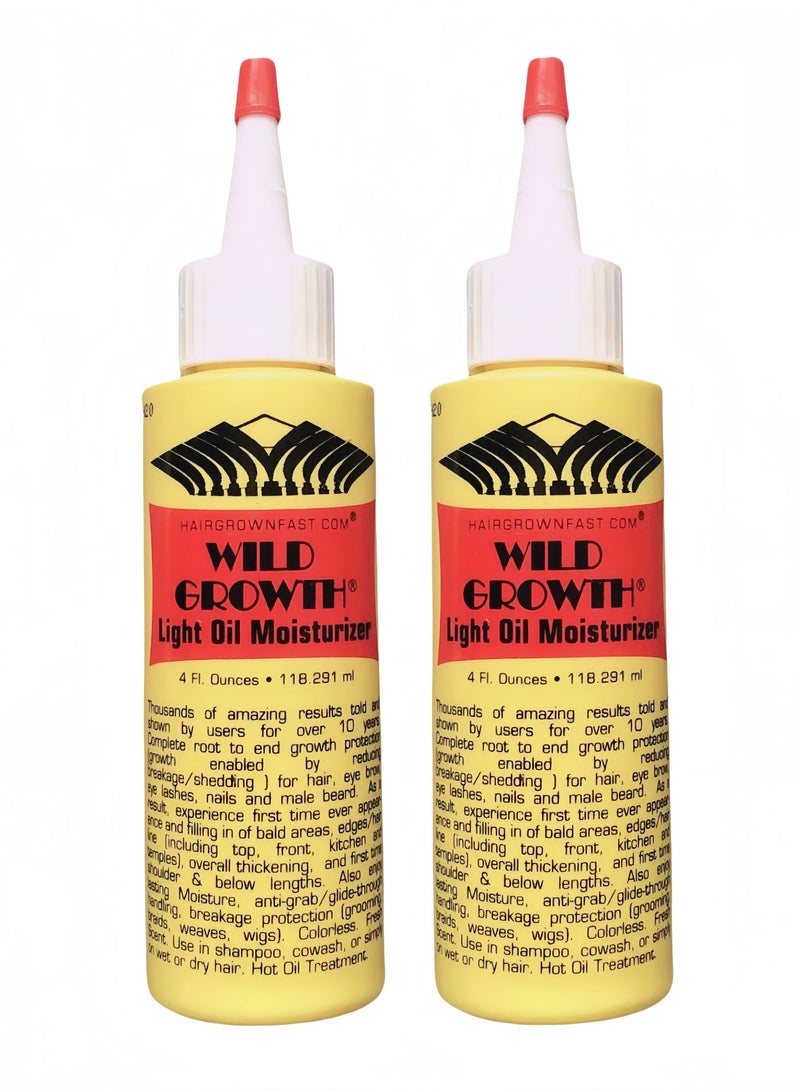 Wild Growth 2 Bottles Hair Care Oil, 4 Fl Oz