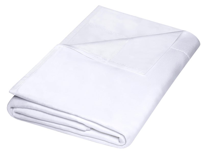 ZPECC White Bulk Flat Sheets Only Twin Size 12 Pack, Easy Sort Top Bed Sheet by Color-Coded Hem Threads, Soft Durable Brushed Microfiber Fabric Hotel Airb&bs Essentials for Hosts, 66"x96" - Image 1