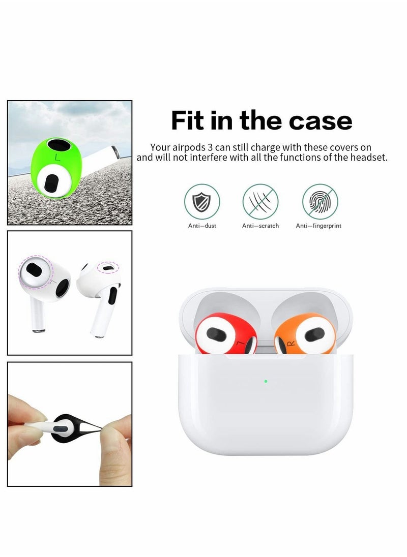 Y&D Ear Tips Covers for AirPods 3 Fit in The Case Anti Scratches/Slip/Dust/Shock Silicone Accessories Compatible with 3rd Generation (5 Pairs/5 Colors)  - Image 3