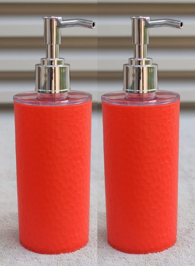 Twizzle Hand wash Dispenser Pump Bottle | Unbreakable Liquid Soap/Shampoo/Hand wash/Lotion Dispenser Bottle for Kitchen, Wash-Basin and Bathroom (Pack of 2, Red) - Image 1
