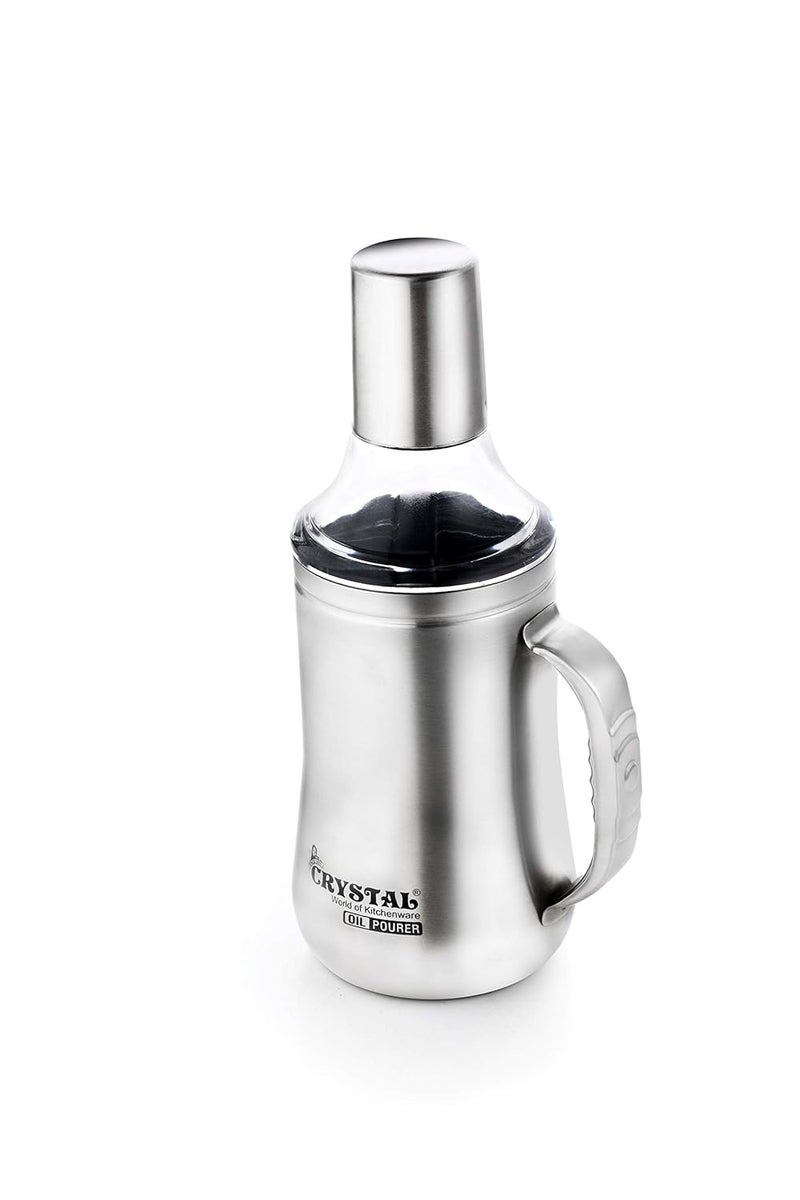 Crystal - COP-005 Stainless Steel Oil Pourer/Dispenser with Handle-1000 ml - Image 1