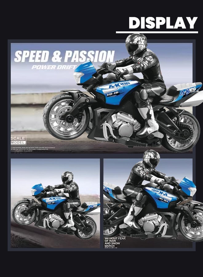 high speed toy motorbike with handle, Children's remote control motorcycle, birthday hobby remote control motorbike toys, equal scale reduction, suitable for 5-12 years old boys and girls racing toys  - Image 2