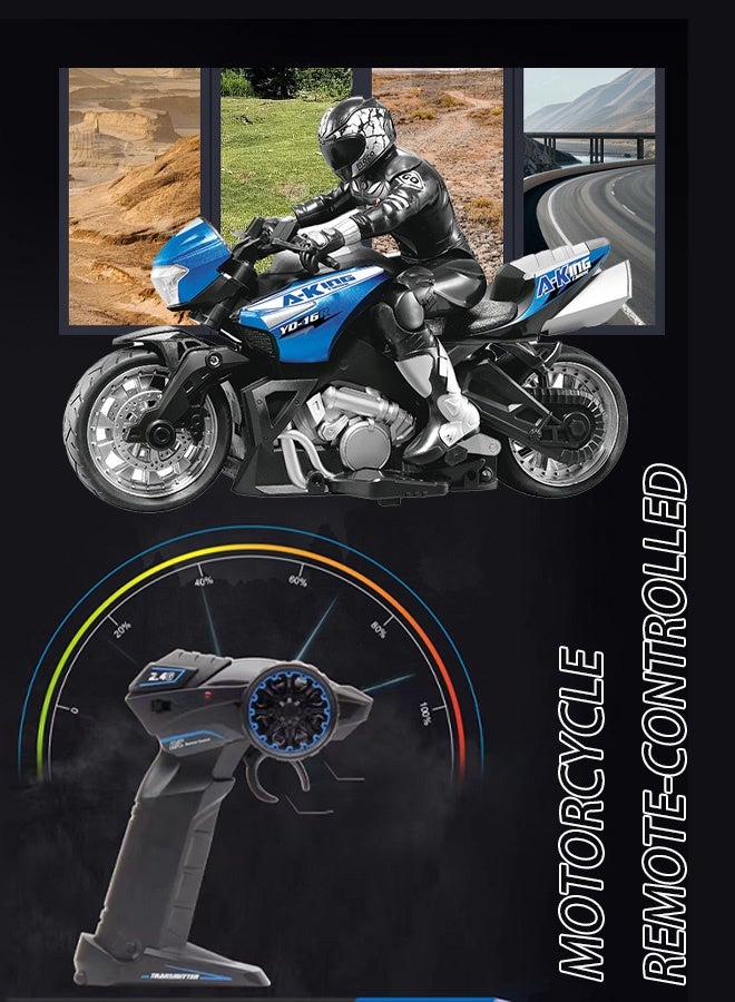 high speed toy motorbike with handle, Children's remote control motorcycle, birthday hobby remote control motorbike toys, equal scale reduction, suitable for 5-12 years old boys and girls racing toys  - Image 5