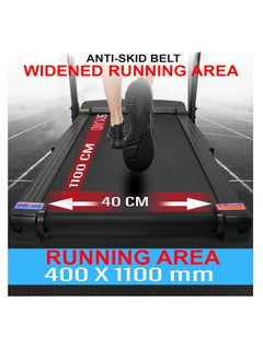 Sky Land 4HP Foldable Treadmill | Compact Motorized Running Machine for Home & Office Workouts | Bluetooth Speaker, Shock Absorbing Belt, 12 Preset Programs, Manual Incline Treadmill With LED Display, 12 KM/H Speed - EM-1298  - Image 4