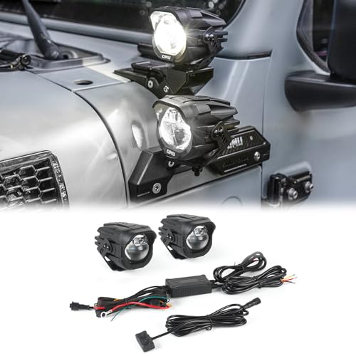 OMU Genesis Series Aluminum High Low Beam Switchable APillar Spotlight Compatible with Trucks Jeep ATV Motorcycle - Image 1