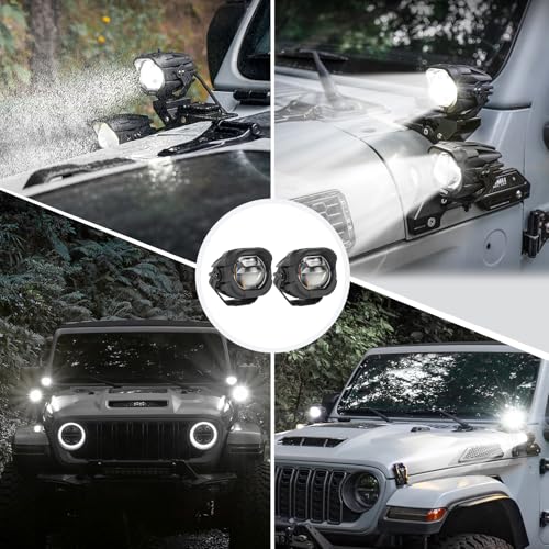 OMU Genesis Series Aluminum High Low Beam Switchable APillar Spotlight Compatible with Trucks Jeep ATV Motorcycle - Image 3