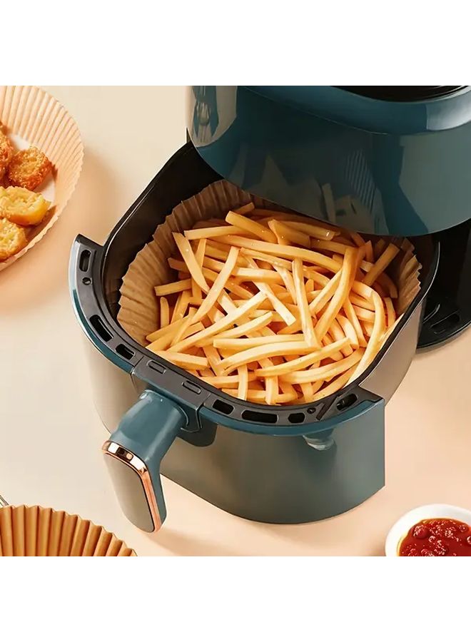 50 Pack Air Fryer Liners Non Stick Heat Resistant Oven Microwave Safe Disposable Baking Sheets - Image 2