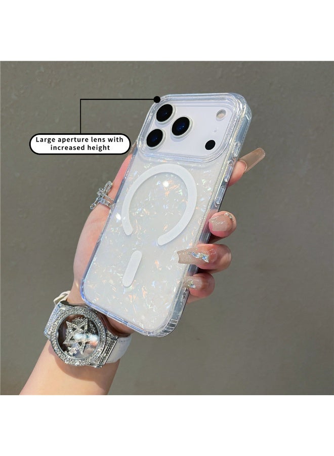 مناسبة ل iphone17 برو ماكس شفافة مع نمط شل - Image 2