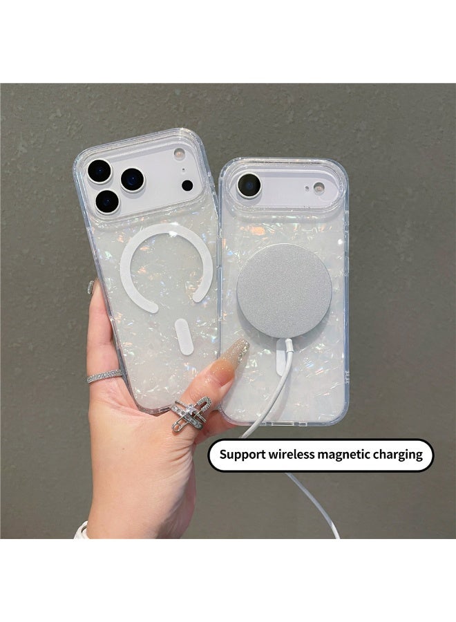 مناسبة ل iphone17 برو ماكس شفافة مع نمط شل - Image 3