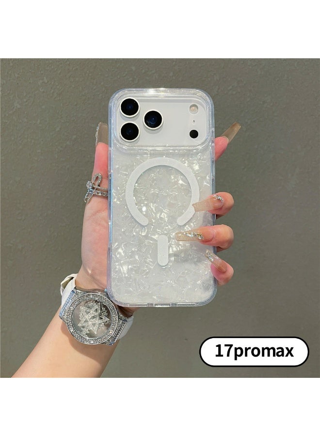 مناسبة ل iphone17 برو ماكس شفافة مع نمط شل - Image 1