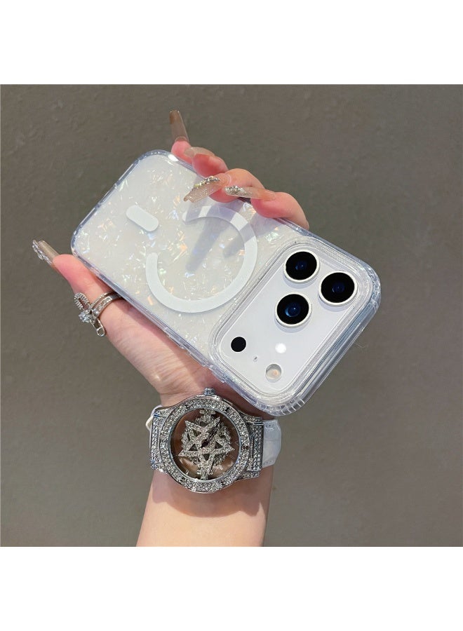 مناسبة ل iphone17 برو ماكس شفافة مع نمط شل - Image 5