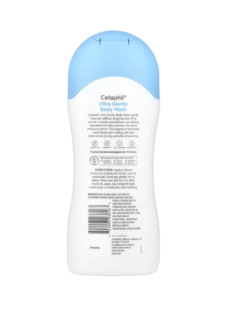 Cetaphil Ultra Gentle Body Wash Fragrance Free 16.9 fl oz (500 ml) - Image 2