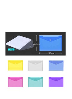 SYOSI A4 Plastic Wallets Folder, 12pcs Document Files Envelope Folders Pockets for Store Documents, Stationery, Letters and Game Cards  - Image 3