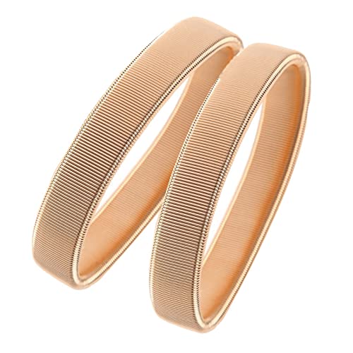 UJOY base Sleeve Holders Elastic Anti-Slip Shirt Garters Stretch Metal Armbands 1 Pairs (Gold) - Image 1