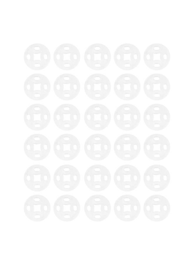 klarako Dress Press Buttons 100pcs Clear Snap Fasteners Buttons Invisible Sewing On Snap Buttons 20mm Fasteners for Bibs Diapers Crafts Shirts Clothing Clear Shirt Buttons - Image 1