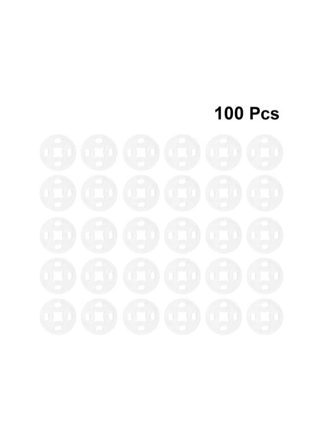 klarako Dress Press Buttons 100pcs Clear Snap Fasteners Buttons Invisible Sewing On Snap Buttons 20mm Fasteners for Bibs Diapers Crafts Shirts Clothing Clear Shirt Buttons - Image 5