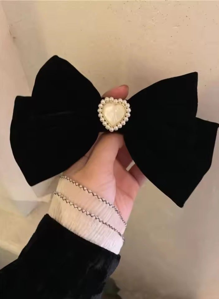 جلوسكي 1PC الموضة ريترو محبة القلب اللؤلؤ الاصطناعي فيلور قوس مقاطع الشعر للنساء البنات حزب الشعر ملحقات الشعر - Image 3