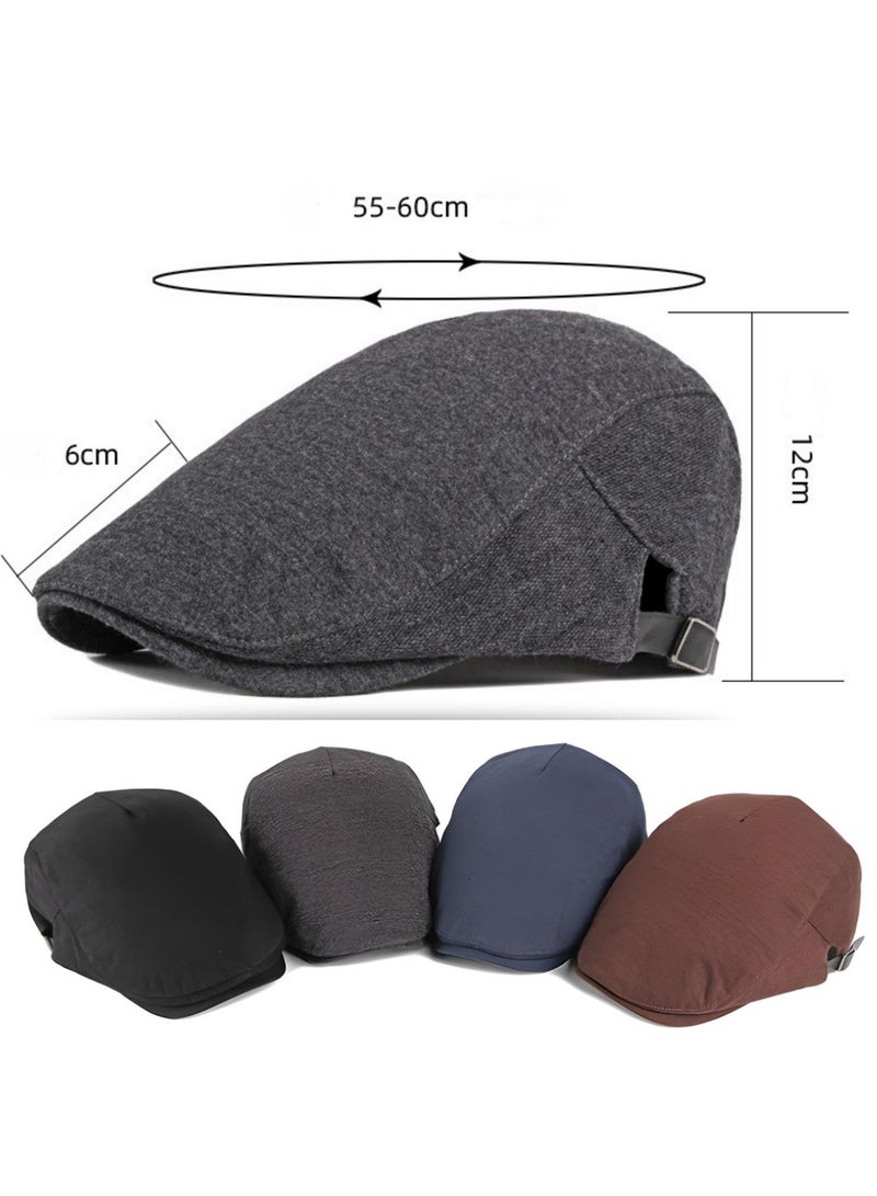 SARAOONT Men's Flat Cap Newsboy Irish Hat - Driving Cabbie Hunting Cap, Adjustable, Breathable  - Image 3