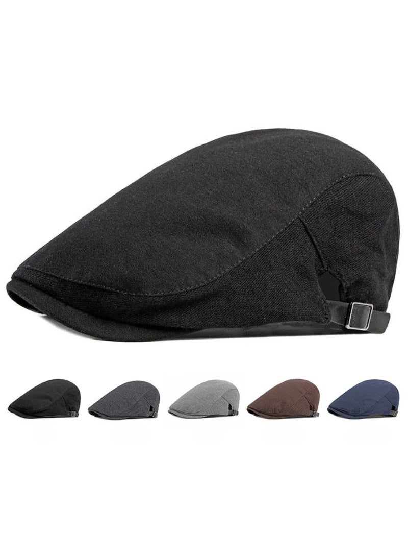 SARAOONT Men's Flat Cap Newsboy Irish Hat - Driving Cabbie Hunting Cap, Adjustable, Breathable  - Image 1