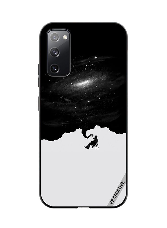 VR CREATIVE Protective Case Cover For Samsung Galaxy S20 FE 5G Galaxy Abstract Black White Design Multicolour - Image 1