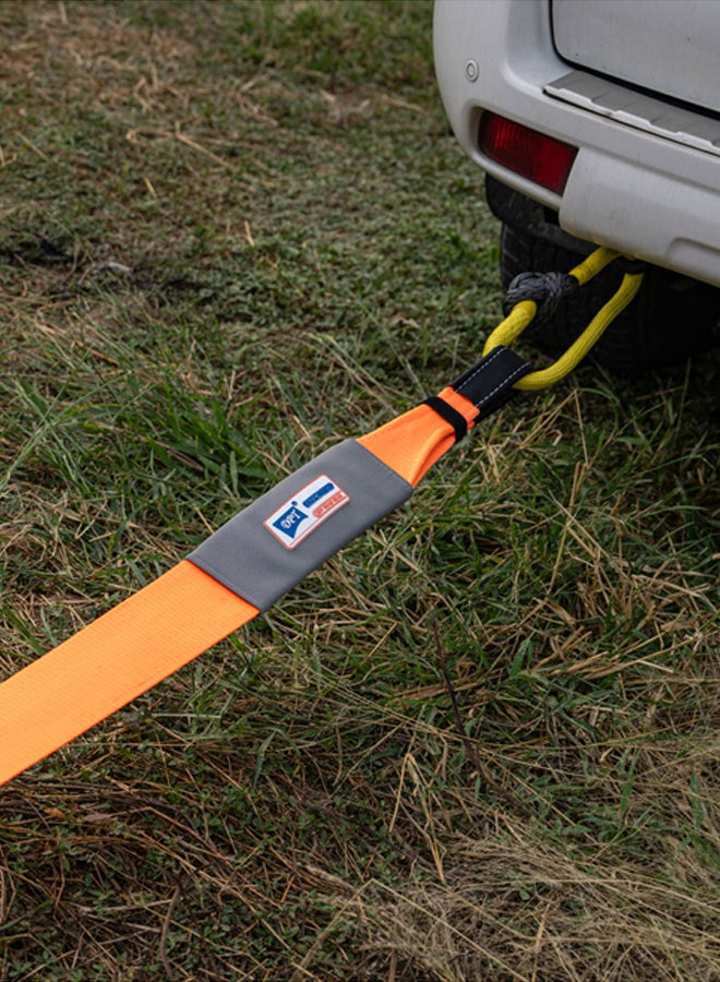 DPT Towing Rope/Cable for Car, Emergency Towing Rope, Orang, Size 10Metre*10Cm load 15 Ton - Image 2