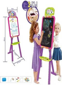 Magic 3-in-1 White Face and Black Face Chalk with Lettering, Numbers and Chalkboard