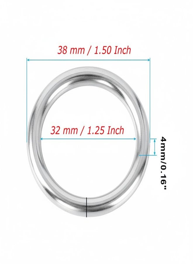 Nimida ® Metal O Ring | Colour - Silver | Pack of 4 | for Bags, Purse, Birds Cage, General Craft and DIY Projects Unwelded Dia 1.5 inches - Image 4