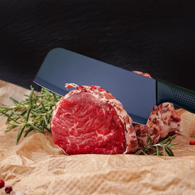 pepplo Professional Butcher Cleaver StainlessSteel Blades Stylish Knife High Carbon Steel Knife Butcher Knife Set Set of 3 - Image 4