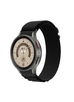 Alpine Loop For Samsung Galaxy Watch 7 6 5 4 FE 40mm 44mm 45mm/Galaxy Watch 6 4 Classic 43mm 47mm 42mm 46mm    Strap with Metal G Hook band - Black