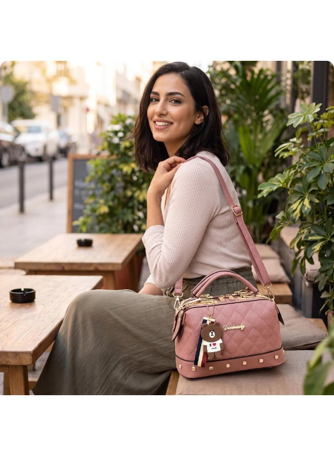حقيبة كتف شائعة تُستخدم على الجسم، مناسبة للاستخدام اليومي، مصنوعة من جلد PU، بني اللون، تصميم خفيف ومتوازن - Image 3