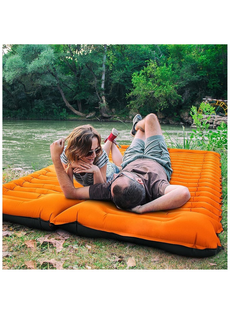 آنا حسّاء هوائية قابلة للنفخ للرحلات الخارجية، مزدوجة، خفيفة الوزن، بحجم 190*120*5 سم، مقاومة للرطوبة وسهلة الحمل. - Image 3