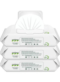 nateen Nateen Multi Purpose Wipes,Pure Water Universal Wipes,40s x 3 Packs,120 Wipes,Big Size Wet Wipes for All Purpose Cleaning,Aleo vera & Jasmine Lotion for Sensitive Skin.  - Image 1