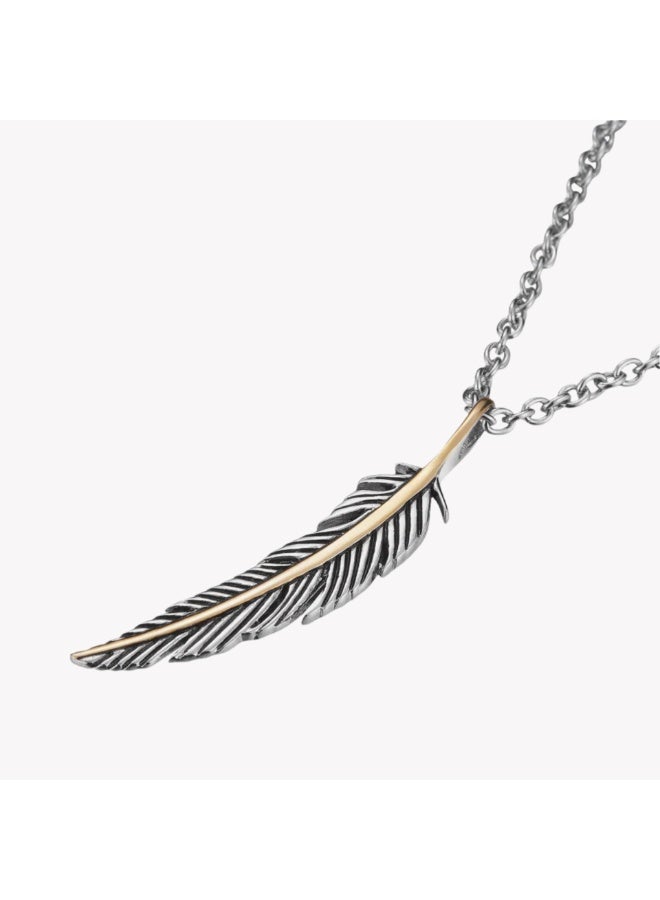 زنك قلادة نسائية من زينك | فولاذ مقاوم للصدأ فضي | ZFNL005G - Image 2