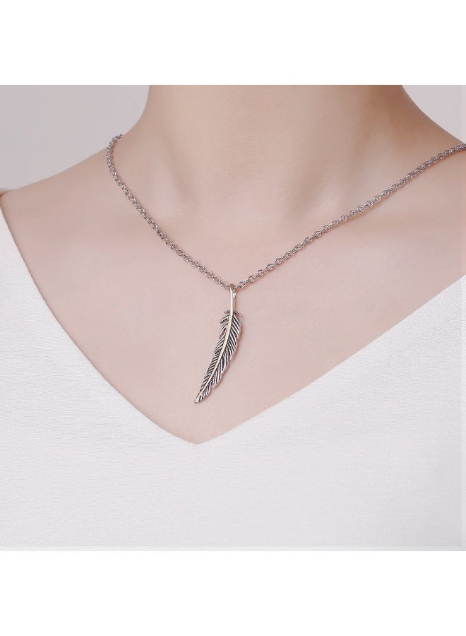 زنك قلادة نسائية من زينك | فولاذ مقاوم للصدأ فضي | ZFNL005G - Image 4