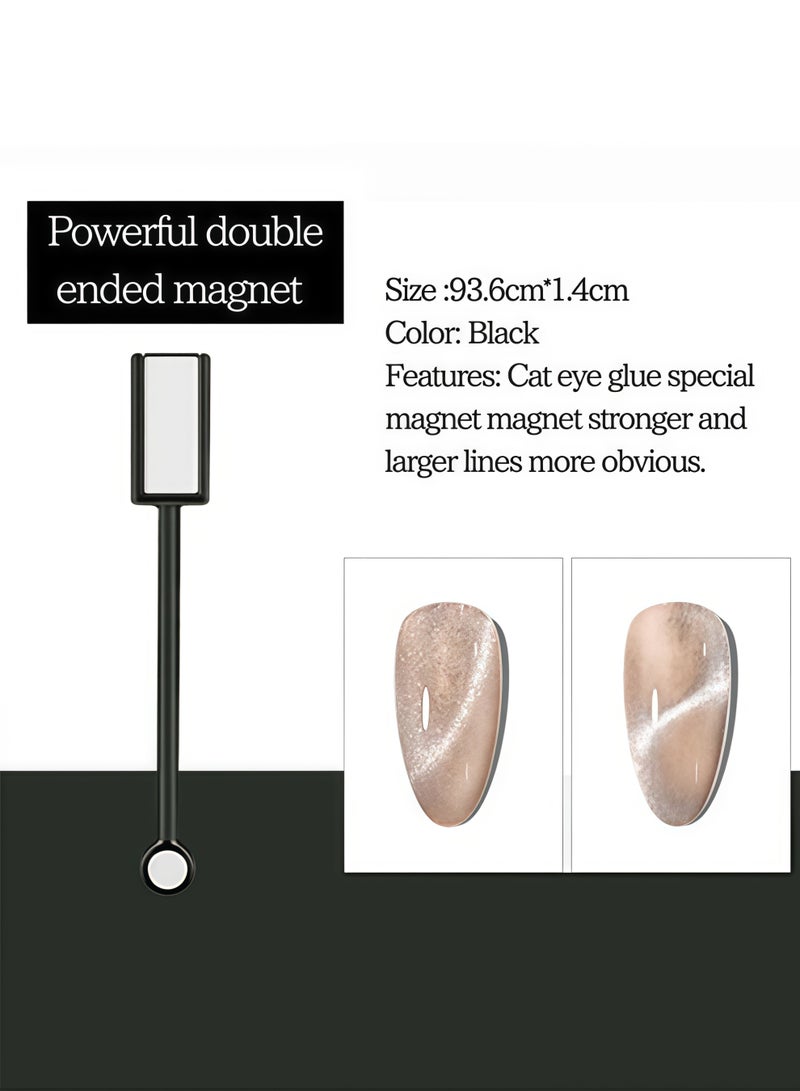 VOKY 6 Colors Cat Eye Gel Nail Polish Set Magnetic Nail Polish Set Holographic Glitter 9D Galaxy Series Cat Eye Gel Polish Set with 1 Magnet Stick for Home DIY Soak Off UV LED - Image 3