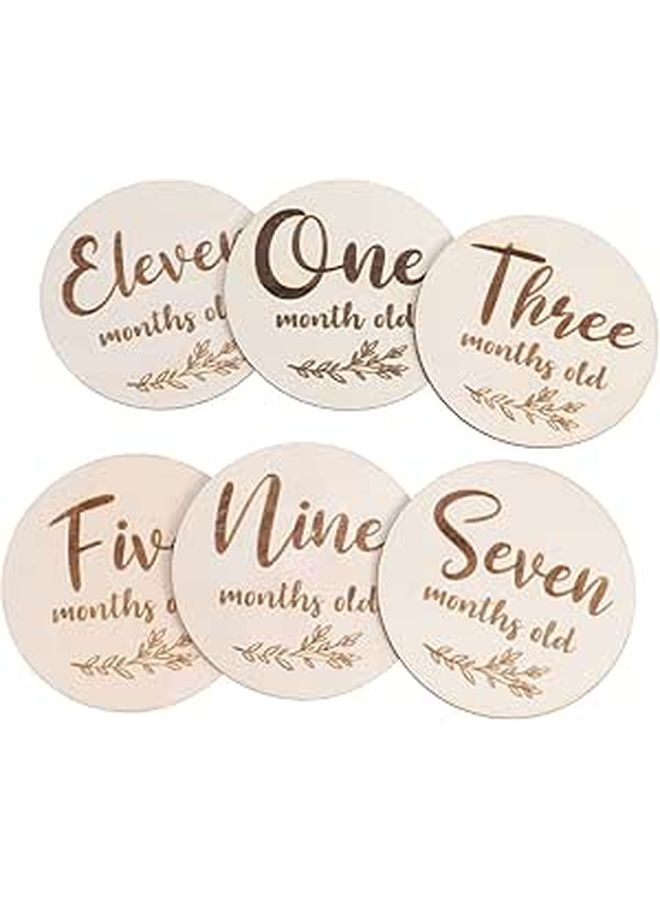 6Pcs Baby Milestone Cards Premium Photo Props For Newborn Photography - Image 1