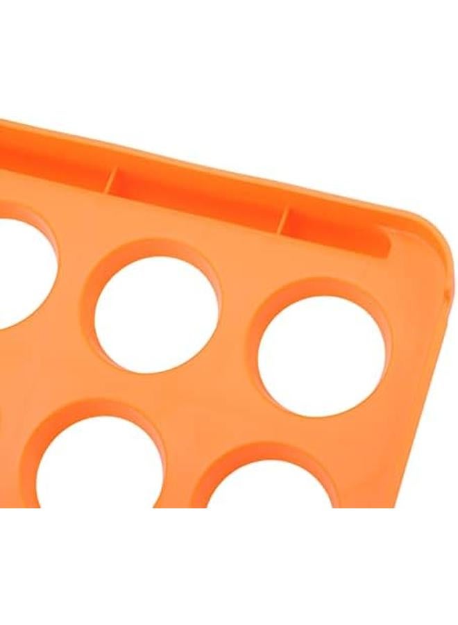 Egg Holder For Fridge Double Layer 32 Egg Container With Drawer Design Transparent Egg Storage Box For Refrigerator Orange  - Image 4