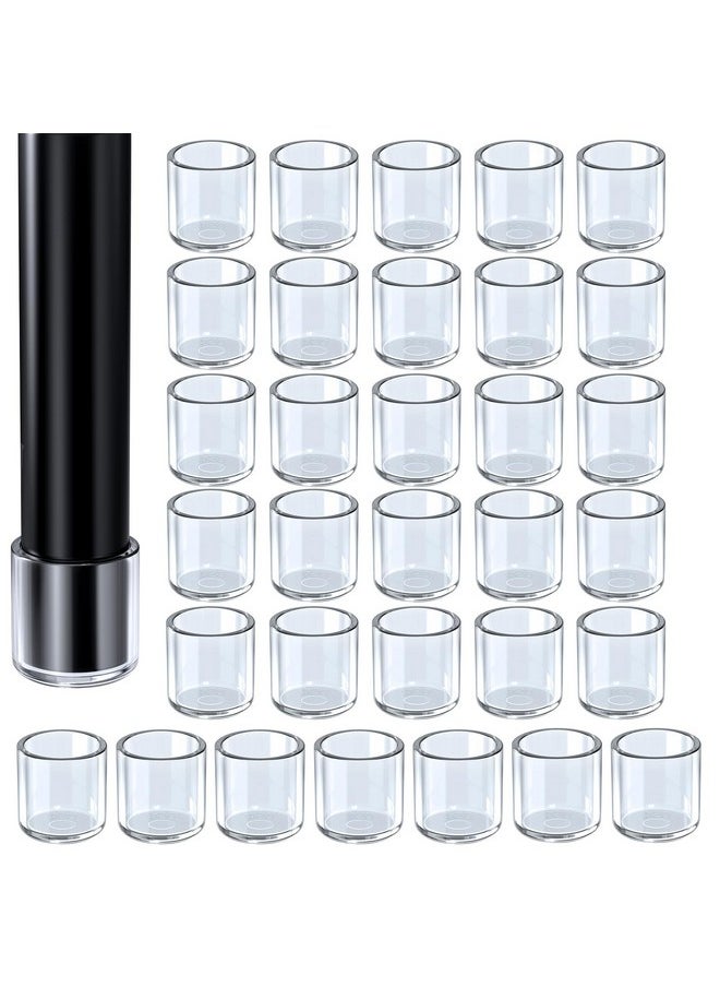 HNYYZL - HNYYZL Rubber Chair Leg caps,4/5",32PCS,Folding Metal Chair Leg Cap,Chair Leg Floor Protectors,Rubber feet for Furniture (Clear) - Image 1