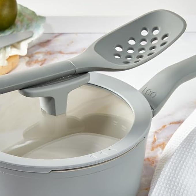 بيرجوف قدر سيراميك غير لاصق من Balance سعة 7.21 كوارت مع غطاء زجاجي متعدد الوظائف مصنوع من الألومنيوم المعاد تدويره، طلاء Ceragreen غير سام، مقبض StayCool، مقلاة حثية 100 مستدامة Moonmist - Image 5