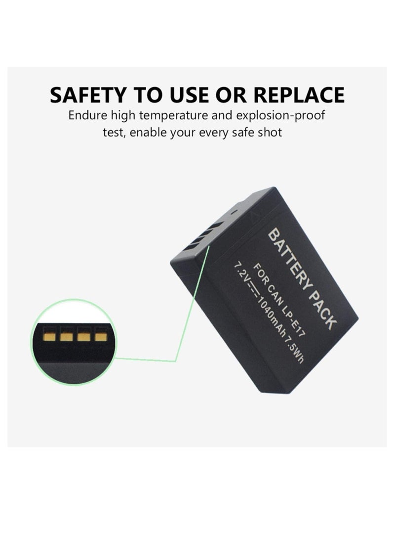 1040mAh LP-E17 Lithium Polymer Rechargeable Battery Pack (1pcs)