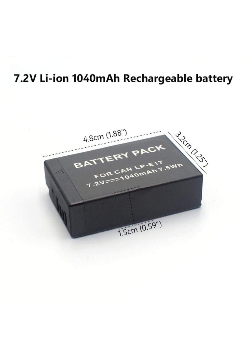 1040mAh LP-E17 Lithium Polymer Rechargeable Battery Pack (1pcs)